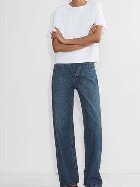 Denim Forum Barrel Leg Jeans in Dark Blue